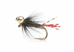Unique Flies Flash Jig (BH) Black Red Daiichi 1530 #12