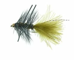 Unique Flies B.H. Rubber Leg Wooly Olive Daiichi 1720 #8