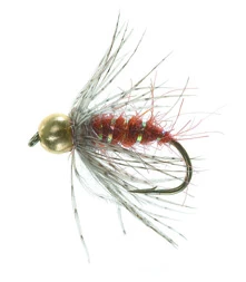 Unique Flies BH S. Lummes Puppa Brown/Orannge Daiichi 1180 #10